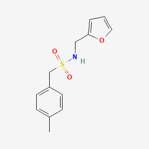 molecular formula C13H15NO3S B4427943 N-[(FURAN-2-YL)METHYL]-1-(4-METHYLPHENYL)METHANESULFONAMIDE 