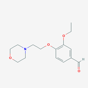 B442822 3-Ethoxy-4-(2-morpholin-4-ylethoxy)benzaldehyde CAS No. 350998-38-8