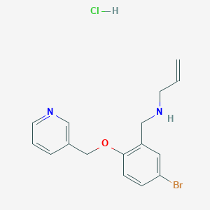 molecular formula C16H18BrClN2O B4428451 N-[[5-bromo-2-(pyridin-3-ylmethoxy)phenyl]methyl]prop-2-en-1-amine;hydrochloride 