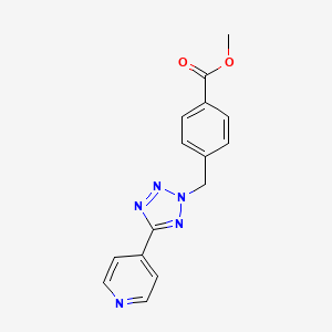 molecular formula C15H13N5O2 B4428467 METHYL 4-{[5-(PYRIDIN-4-YL)-2H-1,2,3,4-TETRAZOL-2-YL]METHYL}BENZOATE 