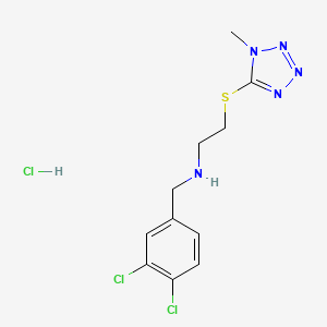 molecular formula C11H14Cl3N5S B4428504 N-[(3,4-dichlorophenyl)methyl]-2-(1-methyltetrazol-5-yl)sulfanylethanamine;hydrochloride 