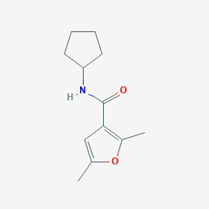 molecular formula C12H17NO2 B4428549 N-cyclopentyl-2,5-dimethylfuran-3-carboxamide 