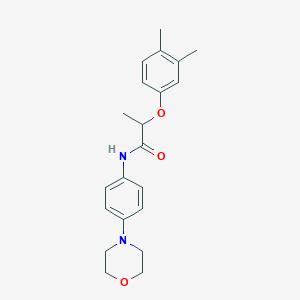 molecular formula C21H26N2O3 B4428577 2-(3,4-dimethylphenoxy)-N-(4-morpholin-4-ylphenyl)propanamide 
