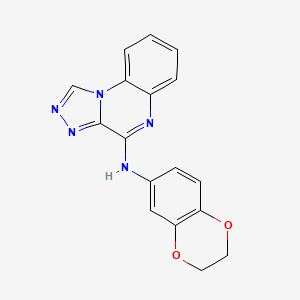 molecular formula C17H13N5O2 B4428590 N-(2,3-DIHYDRO-1,4-BENZODIOXIN-6-YL)-N-[1,2,4]TRIAZOLO[4,3-A]QUINOXALIN-4-YLAMINE 