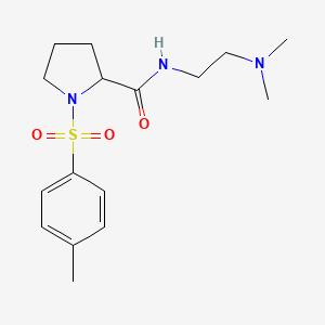 molecular formula C16H25N3O3S B4428698 N-[2-(dimethylamino)ethyl]-1-(4-methylphenyl)sulfonylpyrrolidine-2-carboxamide 