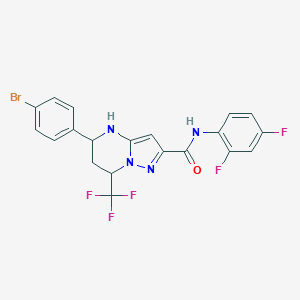 molecular formula C20H14BrF5N4O B442874 5-(4-bromophenyl)-N-(2,4-difluorophenyl)-7-(trifluoromethyl)-4,5,6,7-tetrahydropyrazolo[1,5-a]pyrimidine-2-carboxamide 