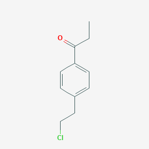 molecular formula C11H13ClO B044288 1-Propanone, 1-[4-(2-chloroethyl)phenyl]- CAS No. 117922-95-9