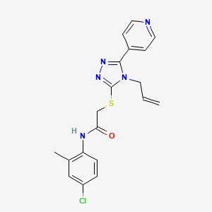 molecular formula C19H18ClN5OS B4428841 N-(4-chloro-2-methylphenyl)-2-{[4-(prop-2-en-1-yl)-5-(pyridin-4-yl)-4H-1,2,4-triazol-3-yl]sulfanyl}acetamide 