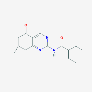 molecular formula C16H23N3O2 B4428891 N-(7,7-dimethyl-5-oxo-5,6,7,8-tetrahydroquinazolin-2-yl)-2-ethylbutanamide 