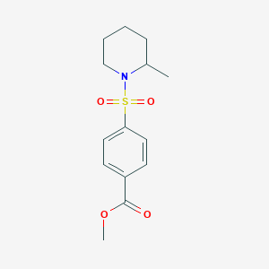 molecular formula C14H19NO4S B4429019 Methyl 4-(2-methylpiperidin-1-yl)sulfonylbenzoate 