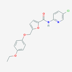molecular formula C19H17ClN2O4 B442927 N-(5-chloropyridin-2-yl)-5-[(4-ethoxyphenoxy)methyl]furan-2-carboxamide 