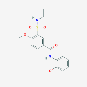 molecular formula C17H20N2O5S B4429271 3-(ethylsulfamoyl)-4-methoxy-N-(2-methoxyphenyl)benzamide 