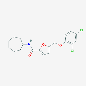 molecular formula C19H21Cl2NO3 B442932 N-cycloheptyl-5-[(2,4-dichlorophenoxy)methyl]furan-2-carboxamide 