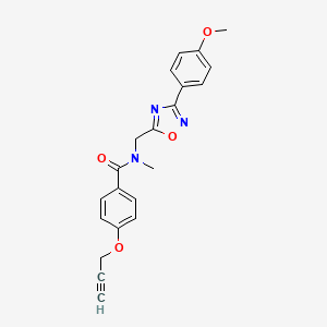 molecular formula C21H19N3O4 B4429322 N-[[3-(4-methoxyphenyl)-1,2,4-oxadiazol-5-yl]methyl]-N-methyl-4-prop-2-ynoxybenzamide 