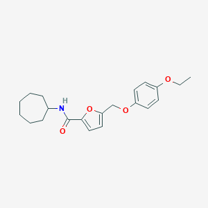 molecular formula C21H27NO4 B442935 N-cycloheptyl-5-[(4-ethoxyphenoxy)methyl]furan-2-carboxamide 