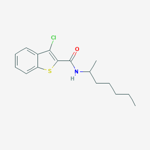 molecular formula C16H20ClNOS B442941 3-chloro-N-(heptan-2-yl)-1-benzothiophene-2-carboxamide 