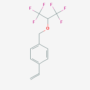 molecular formula C12H10F6O B044295 1-(((1,1,1,3,3,3-Hexafluoropropan-2-yl)oxy)methyl)-4-vinylbenzene CAS No. 111158-92-0