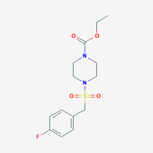 molecular formula C14H19FN2O4S B4429505 Ethyl 4-[(4-fluorobenzyl)sulfonyl]piperazine-1-carboxylate 