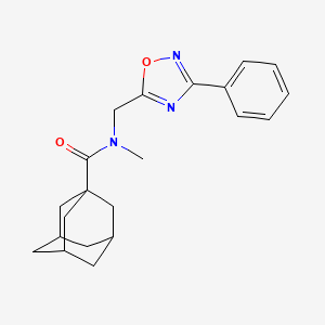 molecular formula C21H25N3O2 B4429513 N-methyl-N-[(3-phenyl-1,2,4-oxadiazol-5-yl)methyl]adamantane-1-carboxamide 