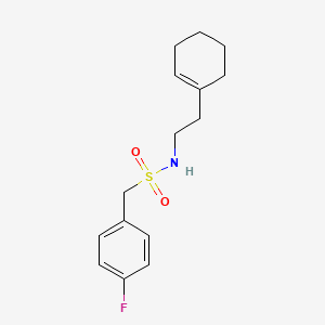 molecular formula C15H20FNO2S B4429621 N-[2-(cyclohex-1-en-1-yl)ethyl]-1-(4-fluorophenyl)methanesulfonamide 