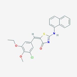 molecular formula C23H19ClN2O3S B442965 (5E)-5-[(3-chloro-5-ethoxy-4-methoxyphenyl)methylidene]-2-(naphthalen-1-ylamino)-1,3-thiazol-4-one 