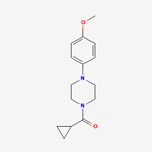 molecular formula C15H20N2O2 B4429702 CYCLOPROPYL[4-(4-METHOXYPHENYL)PIPERAZINO]METHANONE 