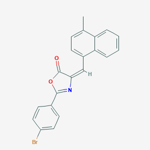 molecular formula C21H14BrNO2 B442988 2-(4-bromophenyl)-4-[(4-methyl-1-naphthyl)methylene]-1,3-oxazol-5(4H)-one 