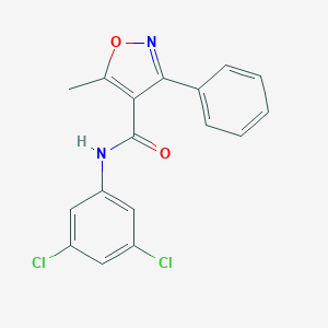molecular formula C17H12Cl2N2O2 B442990 N-(3,5-dichlorophenyl)-5-methyl-3-phenyl-1,2-oxazole-4-carboxamide 