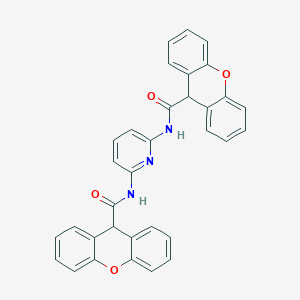 molecular formula C33H23N3O4 B442992 N~9~-{6-[(9H-XANTHEN-9-YLCARBONYL)AMINO]-2-PYRIDYL}-9H-XANTHENE-9-CARBOXAMIDE 