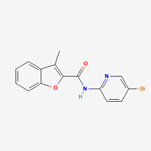 molecular formula C15H11BrN2O2 B4429956 N-(5-bromopyridin-2-yl)-3-methyl-1-benzofuran-2-carboxamide 