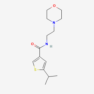 molecular formula C14H22N2O2S B4429969 N-[2-(morpholin-4-yl)ethyl]-5-(propan-2-yl)thiophene-3-carboxamide 