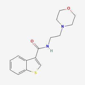 molecular formula C15H18N2O2S B4429971 N-[2-(morpholin-4-yl)ethyl]-1-benzothiophene-3-carboxamide 