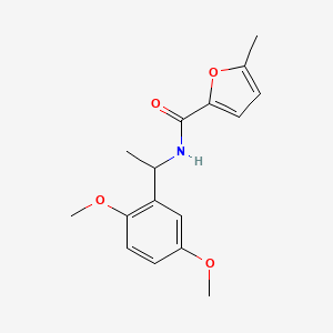molecular formula C16H19NO4 B4430027 N-[1-(2,5-dimethoxyphenyl)ethyl]-5-methylfuran-2-carboxamide 