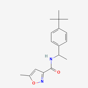 molecular formula C17H22N2O2 B4430041 N-[1-(4-tert-butylphenyl)ethyl]-5-methyl-1,2-oxazole-3-carboxamide 