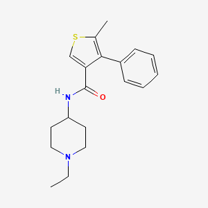 molecular formula C19H24N2OS B4430065 N-(1-ethylpiperidin-4-yl)-5-methyl-4-phenylthiophene-3-carboxamide 