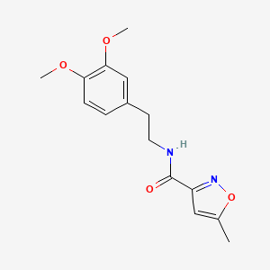 molecular formula C15H18N2O4 B4430075 N-[2-(3,4-dimethoxyphenyl)ethyl]-5-methyl-1,2-oxazole-3-carboxamide 