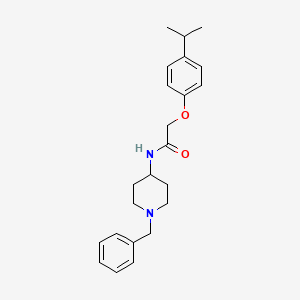 molecular formula C23H30N2O2 B4430080 N-(1-benzylpiperidin-4-yl)-2-[4-(propan-2-yl)phenoxy]acetamide 