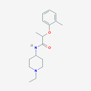 molecular formula C17H26N2O2 B4430203 N-(1-ethylpiperidin-4-yl)-2-(2-methylphenoxy)propanamide 