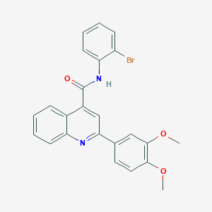 molecular formula C24H19BrN2O3 B443021 N-(2-bromophenyl)-2-(3,4-dimethoxyphenyl)quinoline-4-carboxamide 
