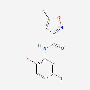molecular formula C11H8F2N2O2 B4430250 N-(2,5-difluorophenyl)-5-methyl-1,2-oxazole-3-carboxamide 