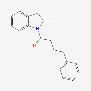 molecular formula C19H21NO B4430312 1-(2-METHYL-2,3-DIHYDRO-1H-INDOL-1-YL)-4-PHENYL-1-BUTANONE 