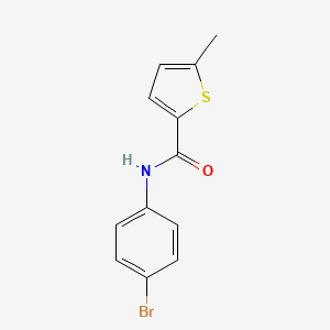molecular formula C12H10BrNOS B4430337 N-(4-bromophenyl)-5-methylthiophene-2-carboxamide 