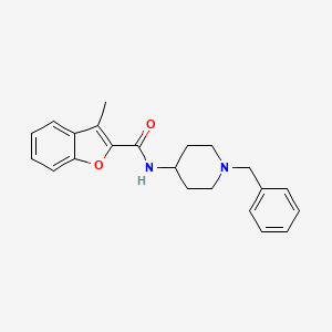 molecular formula C22H24N2O2 B4430379 N-(1-benzylpiperidin-4-yl)-3-methyl-1-benzofuran-2-carboxamide 