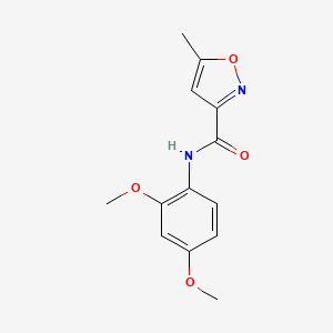 molecular formula C13H14N2O4 B4430408 N-(2,4-dimethoxyphenyl)-5-methyl-1,2-oxazole-3-carboxamide 