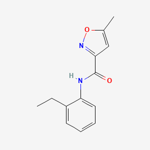 molecular formula C13H14N2O2 B4430517 N-(2-ethylphenyl)-5-methyl-1,2-oxazole-3-carboxamide 