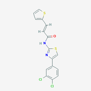 molecular formula C16H10Cl2N2OS2 B443059 N-[4-(3,4-dichlorophenyl)-1,3-thiazol-2-yl]-3-(2-thienyl)acrylamide 