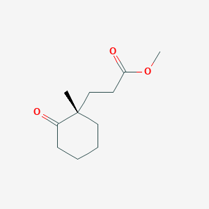 molecular formula C11H18O3 B044307 methyl 3-[(1S)-1-methyl-2-oxocyclohexyl]propanoate CAS No. 112898-44-9