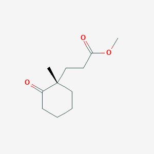 molecular formula C11H18O3 B044307 (-)-Methyl (s)-1-methyl-2-oxocyclohexanepropanoate CAS No. 112898-44-9