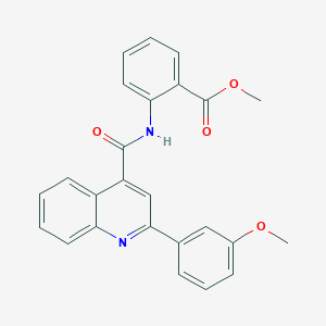 molecular formula C25H20N2O4 B443076 methyl 2-({[2-(3-methoxyphenyl)quinolin-4-yl]carbonyl}amino)benzoate 