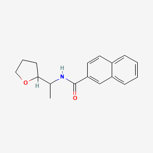 molecular formula C17H19NO2 B4430768 N-[1-(oxolan-2-yl)ethyl]naphthalene-2-carboxamide 